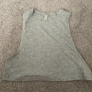 Forever 21 Gray Cropped Muscle Tank Top- Women's S